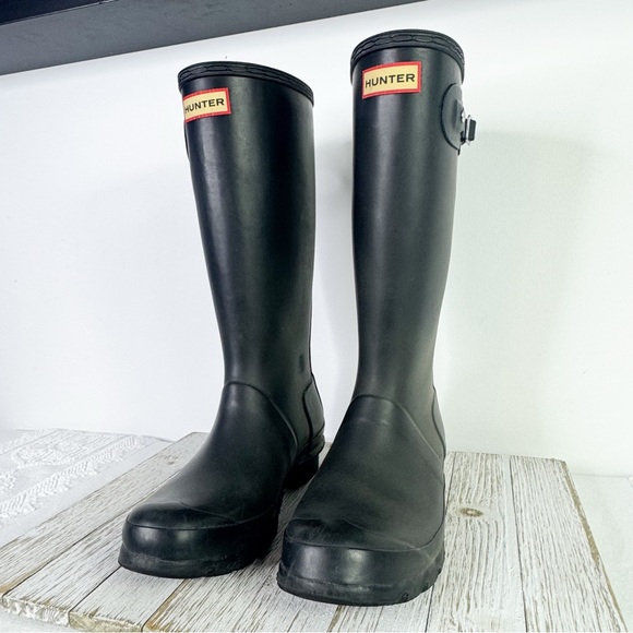 Hunter Women's Classic Black Rain Boots Sz 5 - Picture 2 of 7
